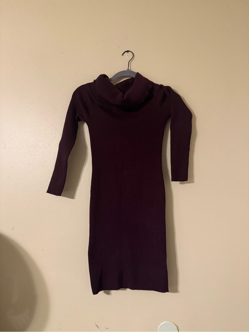 Sweater Dress in Deep Plum